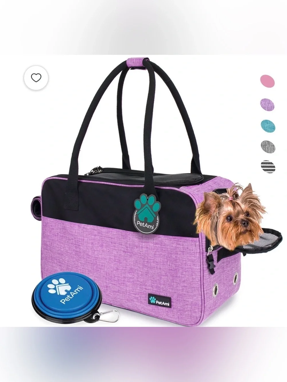 Nwt Pet Ami Soft Sided Pet Carrier Travel Bag Blue Airline Approved OS